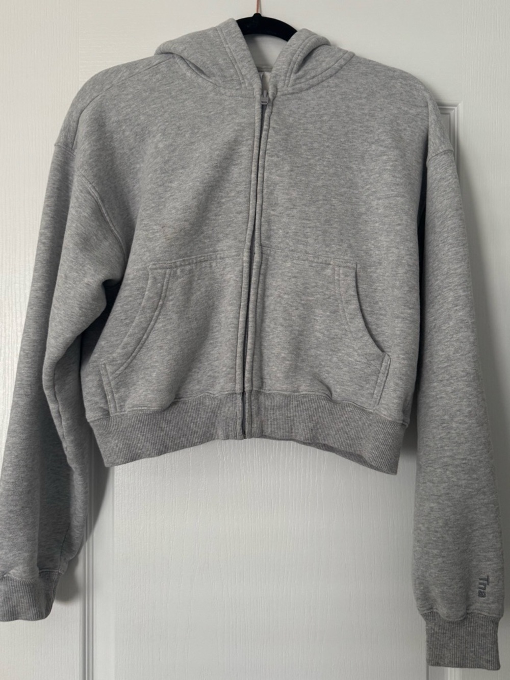 TNA Cozy Fleece Boyfriend Pullover - Heather Gray - Picture 7 of 9